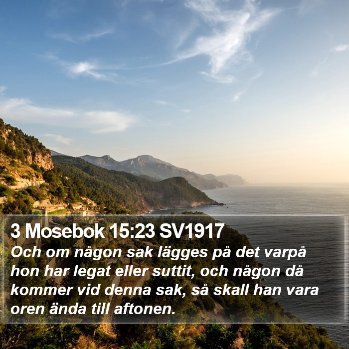 3 Mosebok 15:23 SV1917 Bible Study