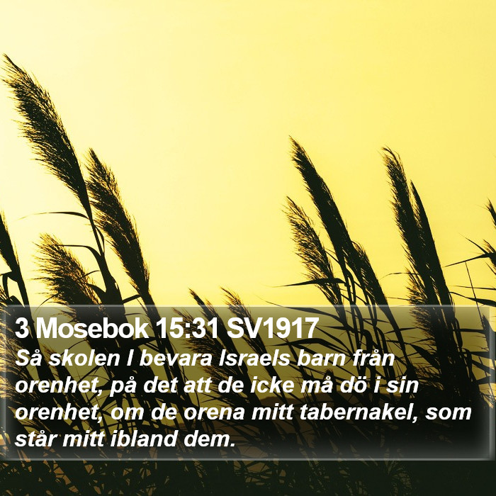 3 Mosebok 15:31 SV1917 Bible Study