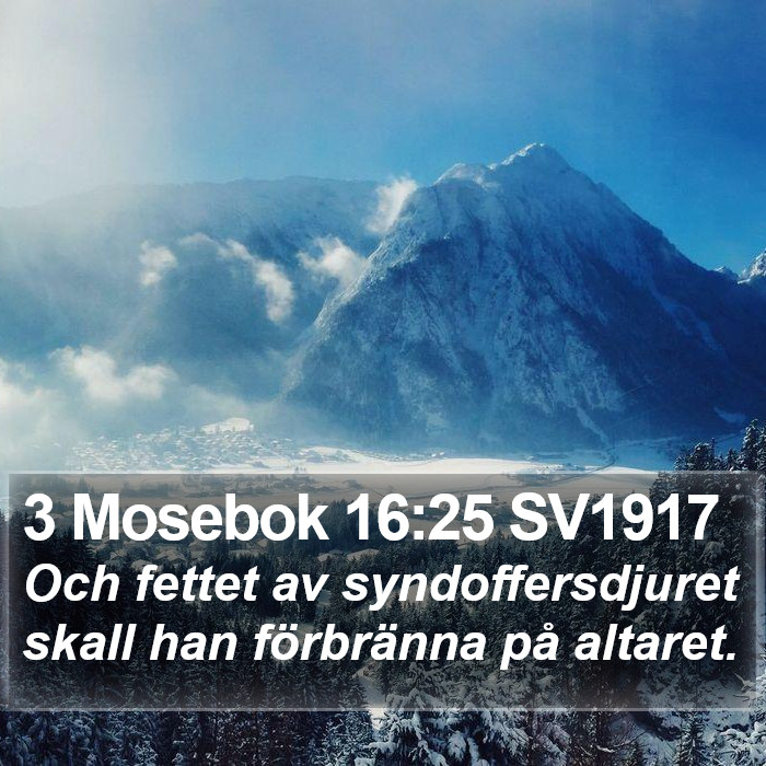 3 Mosebok 16:25 SV1917 Bible Study