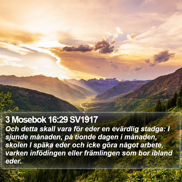 3 Mosebok 16:29 SV1917 Bible Study