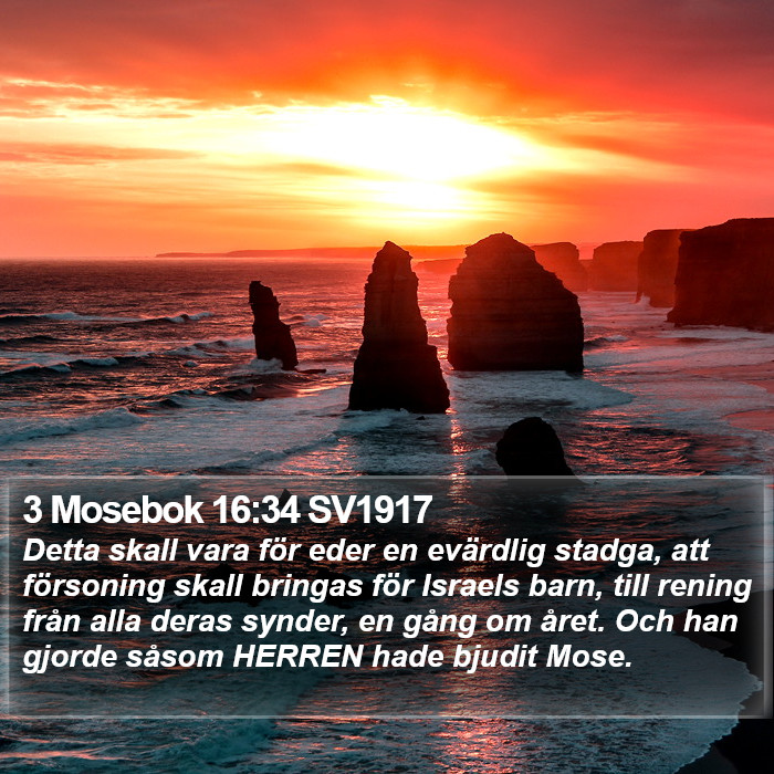 3 Mosebok 16:34 SV1917 Bible Study