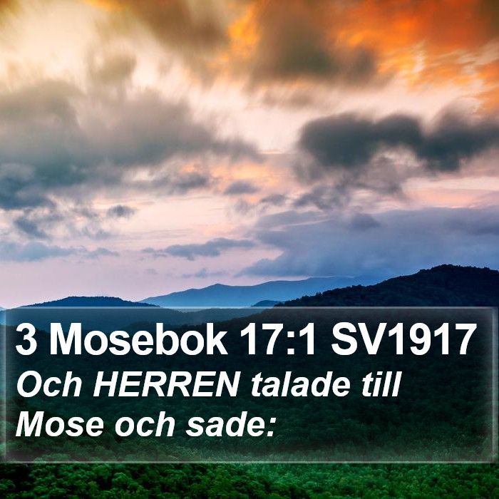 3 Mosebok 17:1 SV1917 Bible Study