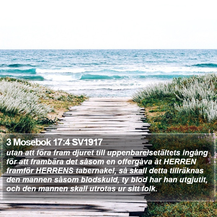 3 Mosebok 17:4 SV1917 Bible Study