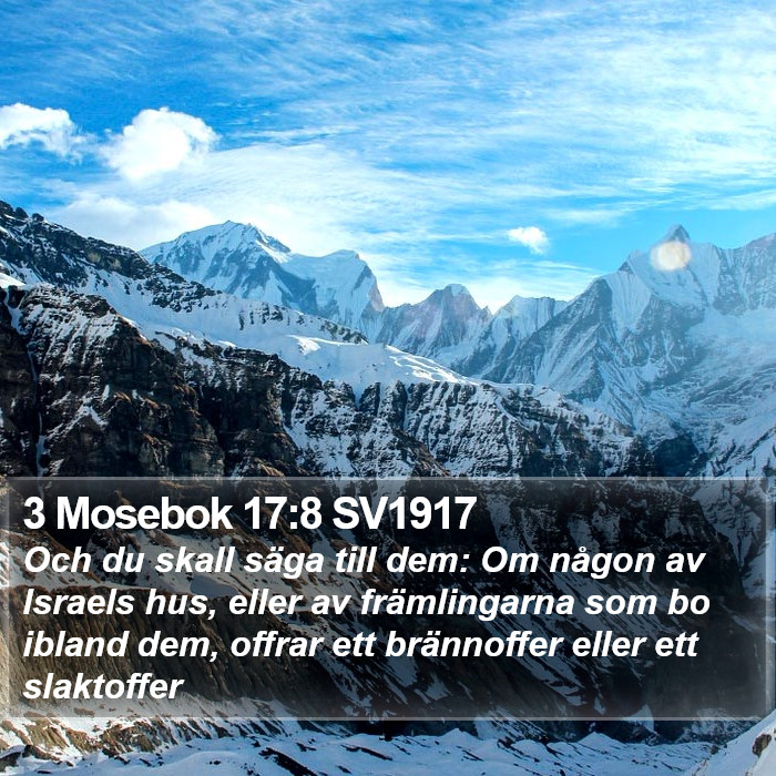 3 Mosebok 17:8 SV1917 Bible Study