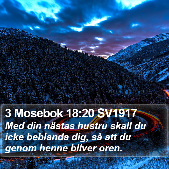 3 Mosebok 18:20 SV1917 Bible Study