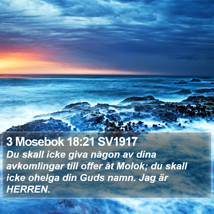 3 Mosebok 18:21 SV1917 Bible Study