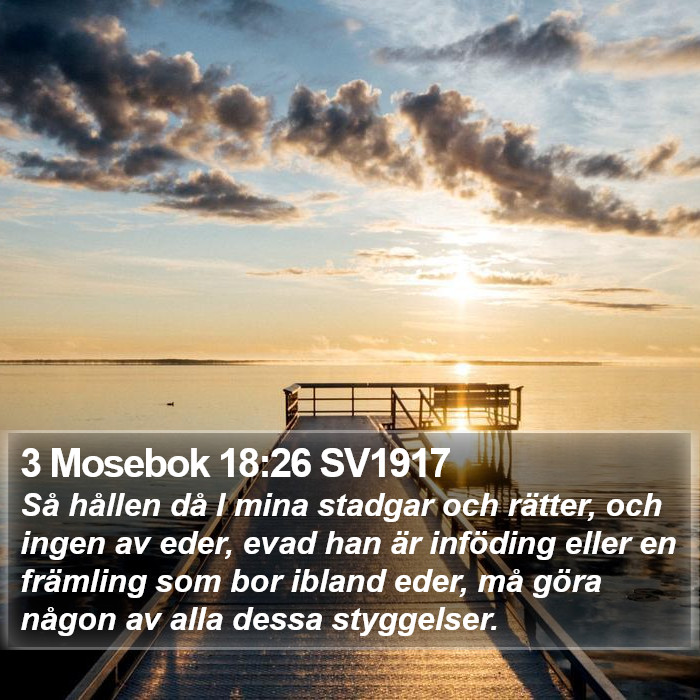 3 Mosebok 18:26 SV1917 Bible Study