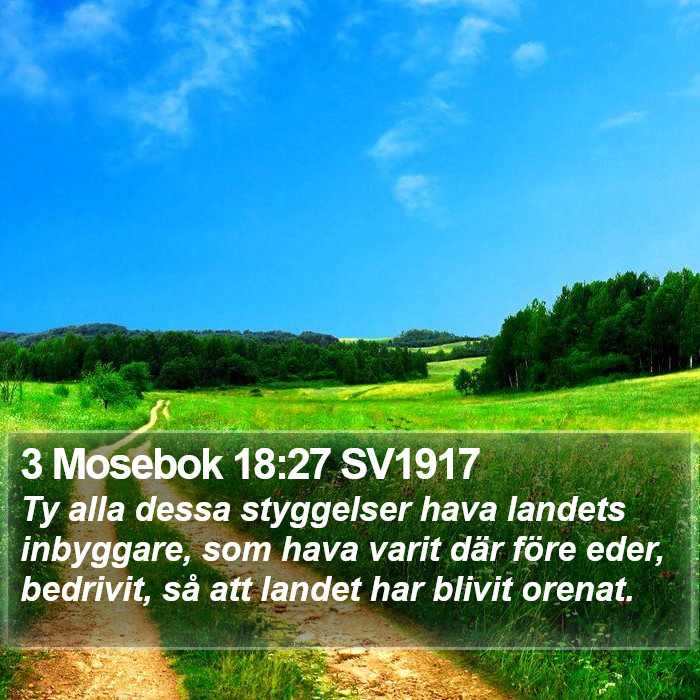 3 Mosebok 18:27 SV1917 Bible Study