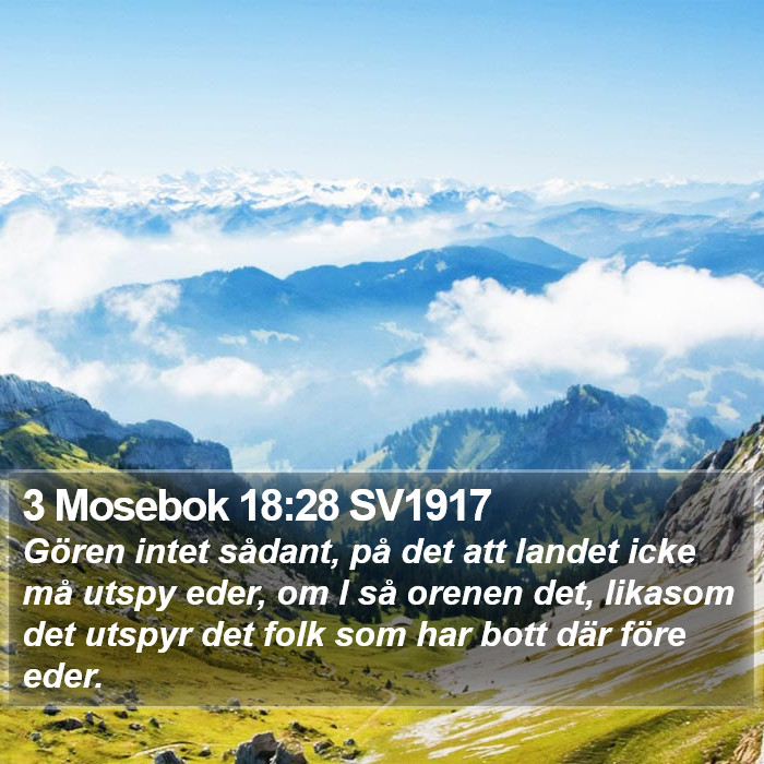 3 Mosebok 18:28 SV1917 Bible Study