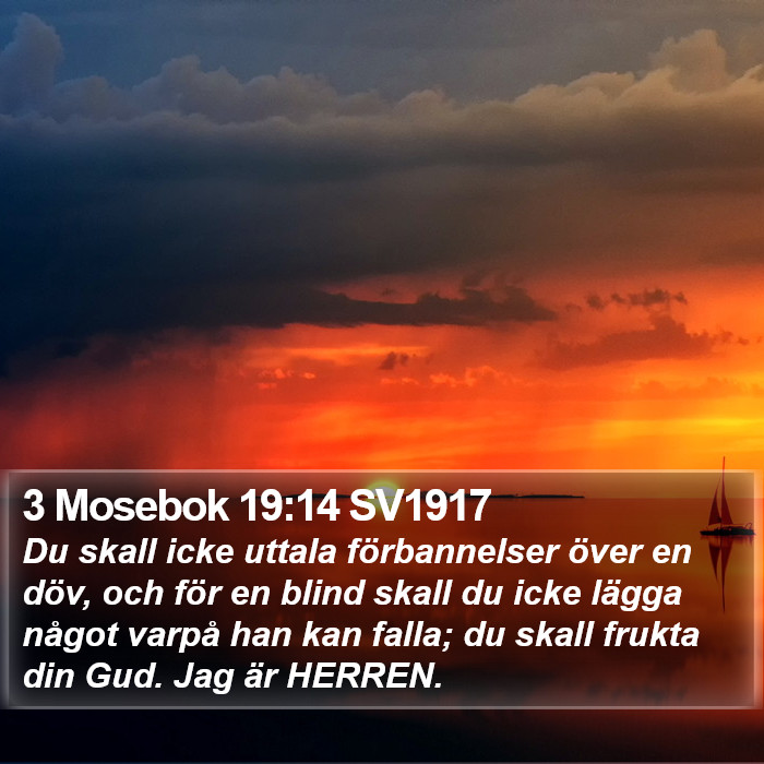3 Mosebok 19:14 SV1917 Bible Study