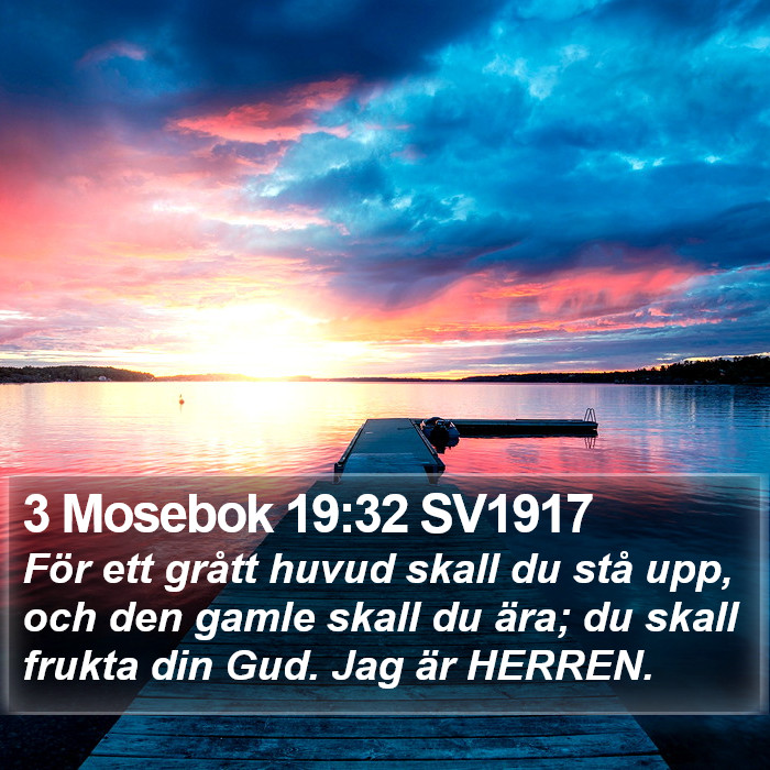 3 Mosebok 19:32 SV1917 Bible Study