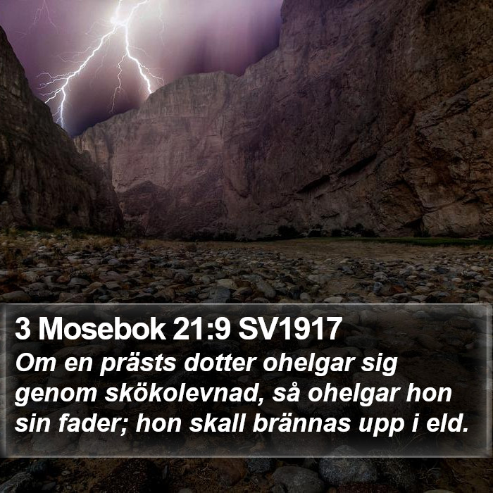 3 Mosebok 21:9 SV1917 Bible Study
