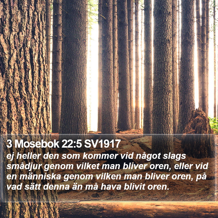 3 Mosebok 22:5 SV1917 Bible Study