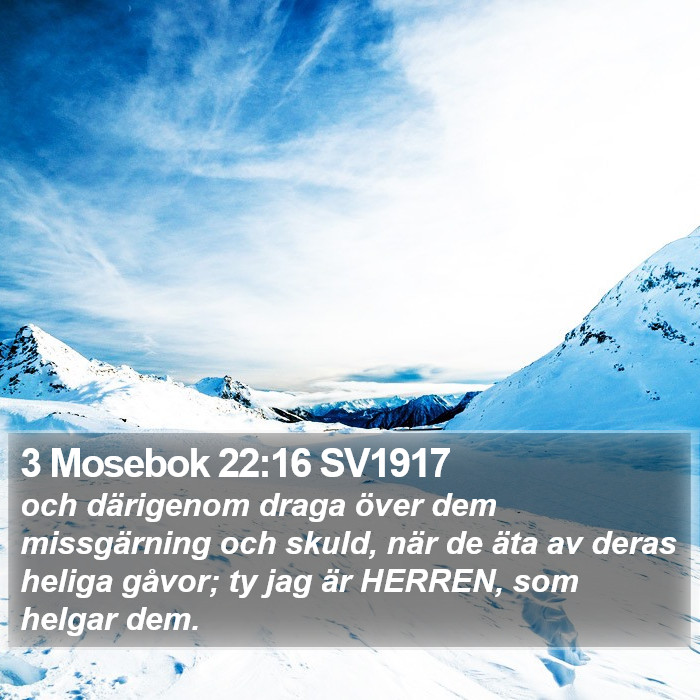 3 Mosebok 22:16 SV1917 Bible Study