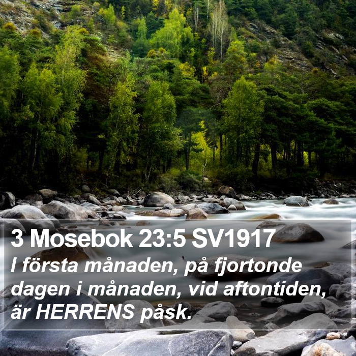 3 Mosebok 23:5 SV1917 Bible Study