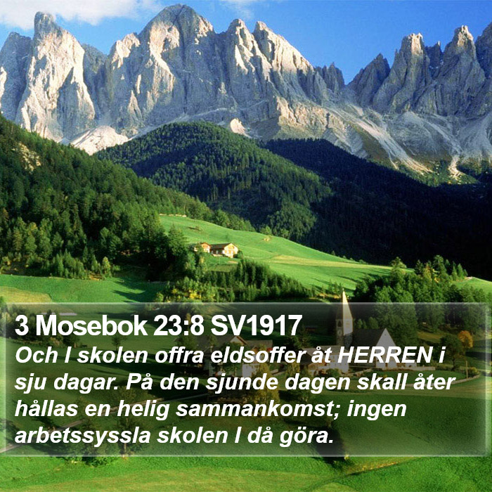 3 Mosebok 23:8 SV1917 Bible Study