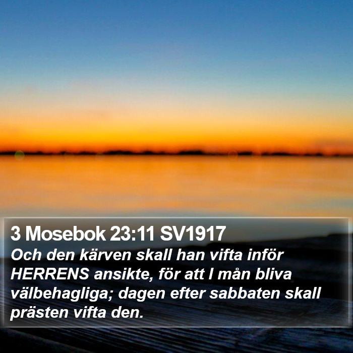 3 Mosebok 23:11 SV1917 Bible Study