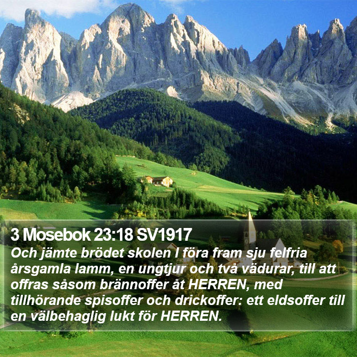 3 Mosebok 23:18 SV1917 Bible Study