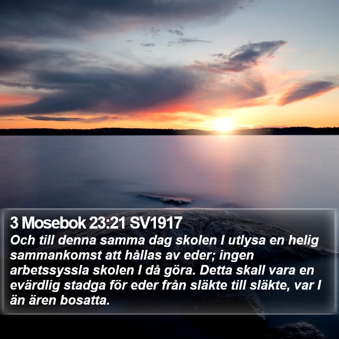 3 Mosebok 23:21 SV1917 Bible Study