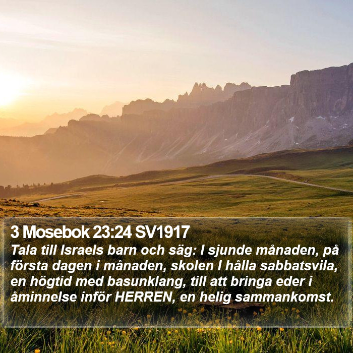 3 Mosebok 23:24 SV1917 Bible Study