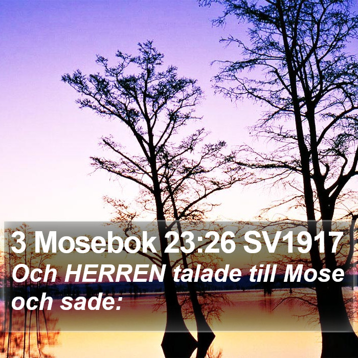 3 Mosebok 23:26 SV1917 Bible Study