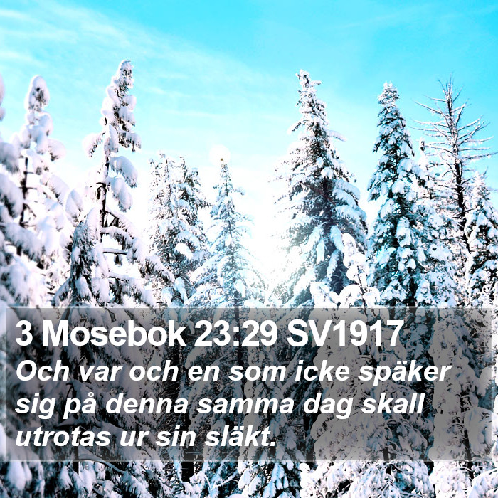 3 Mosebok 23:29 SV1917 Bible Study