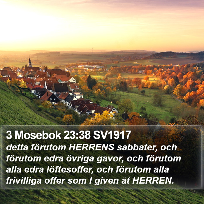 3 Mosebok 23:38 SV1917 Bible Study