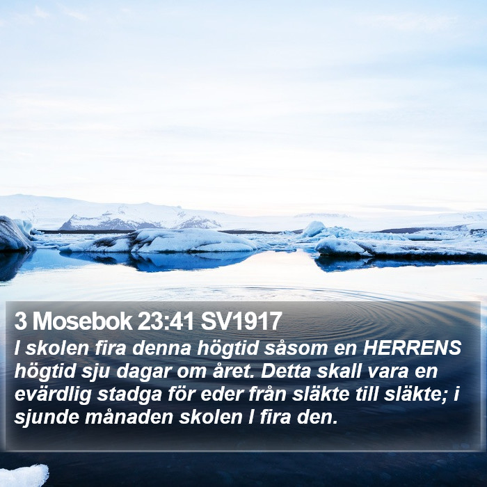 3 Mosebok 23:41 SV1917 Bible Study