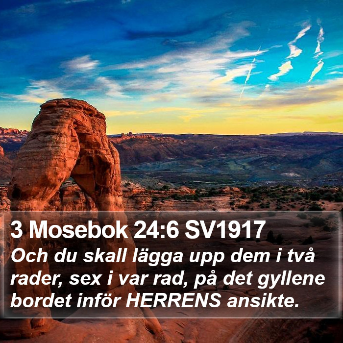 3 Mosebok 24:6 SV1917 Bible Study
