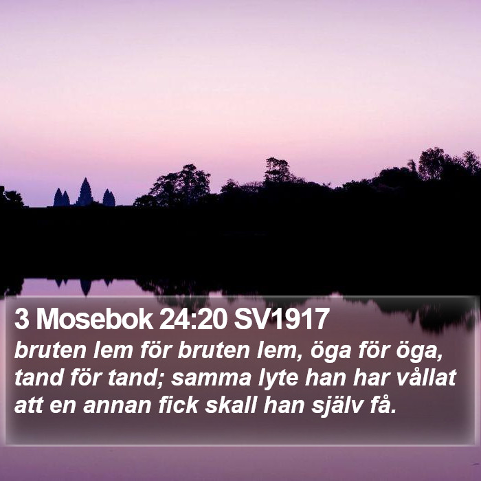 3 Mosebok 24:20 SV1917 Bible Study