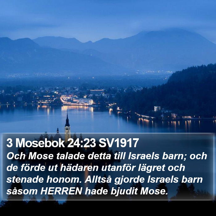 3 Mosebok 24:23 SV1917 Bible Study