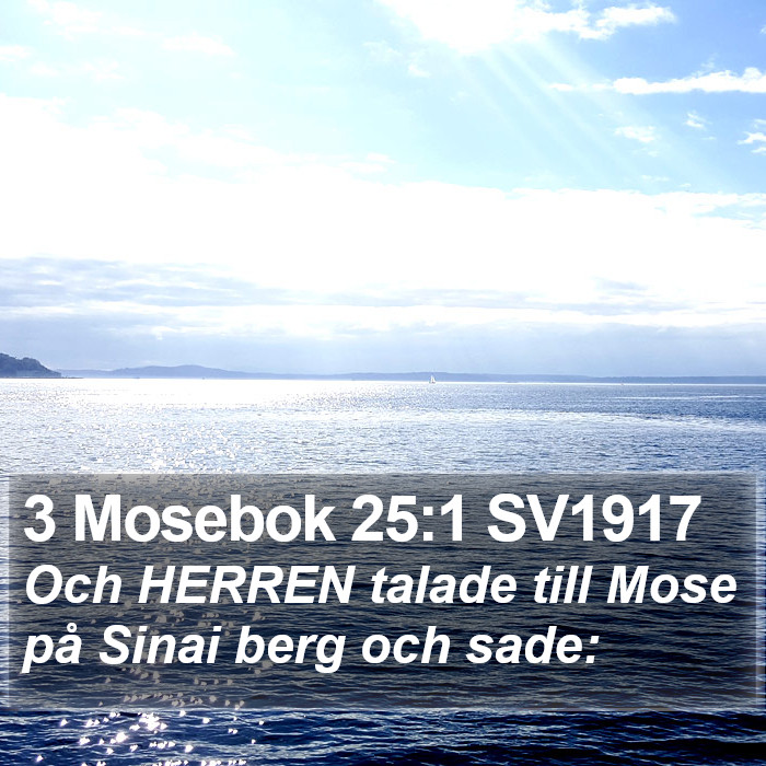 3 Mosebok 25:1 SV1917 Bible Study
