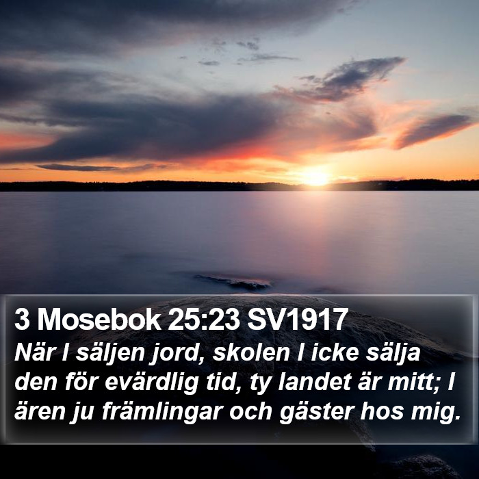 3 Mosebok 25:23 SV1917 Bible Study