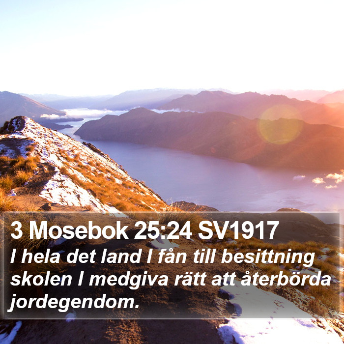 3 Mosebok 25:24 SV1917 Bible Study