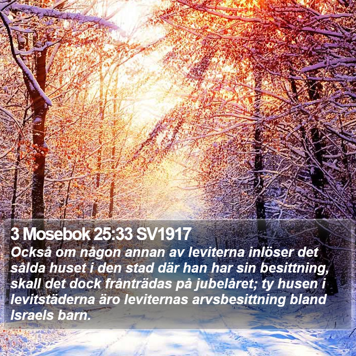 3 Mosebok 25:33 SV1917 Bible Study