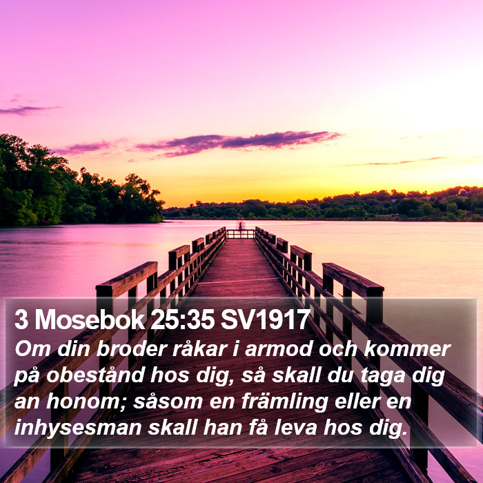 3 Mosebok 25:35 SV1917 Bible Study
