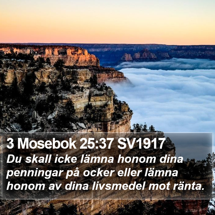 3 Mosebok 25:37 SV1917 Bible Study