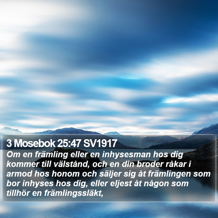 3 Mosebok 25:47 SV1917 Bible Study