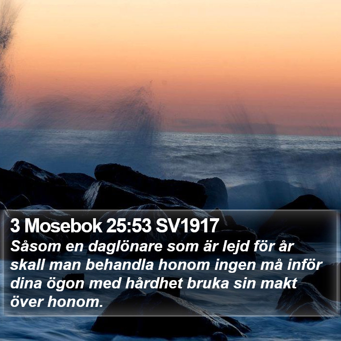 3 Mosebok 25:53 SV1917 Bible Study