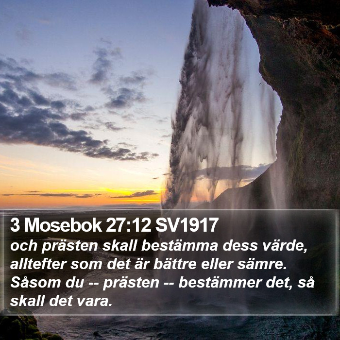 3 Mosebok 27:12 SV1917 Bible Study