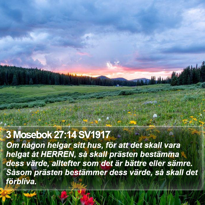 3 Mosebok 27:14 SV1917 Bible Study