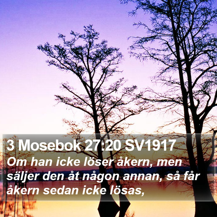 3 Mosebok 27:20 SV1917 Bible Study