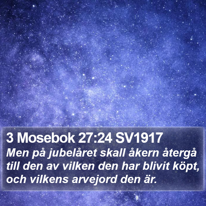 3 Mosebok 27:24 SV1917 Bible Study
