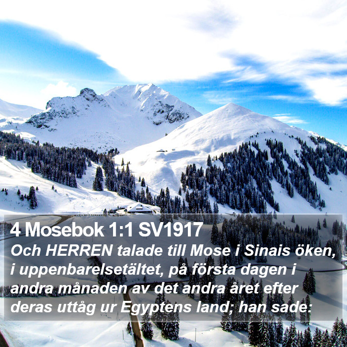 4 Mosebok 1:1 SV1917 Bible Study