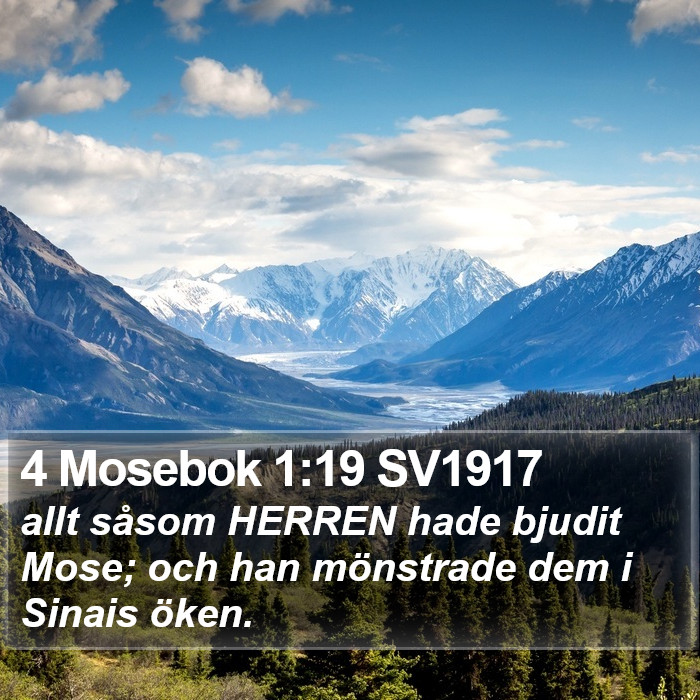 4 Mosebok 1:19 SV1917 Bible Study