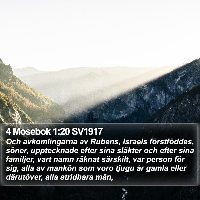 4 Mosebok 1:20 SV1917 Bible Study