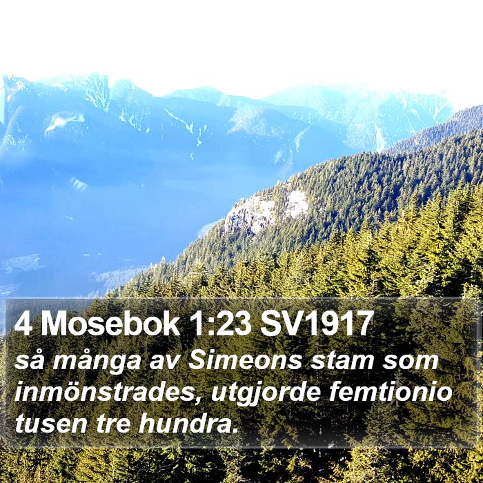 4 Mosebok 1:23 SV1917 Bible Study