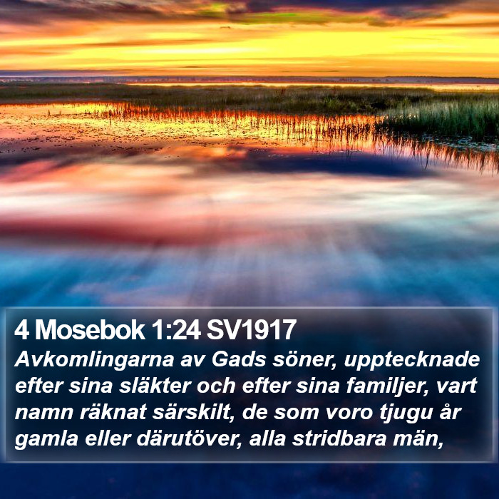 4 Mosebok 1:24 SV1917 Bible Study