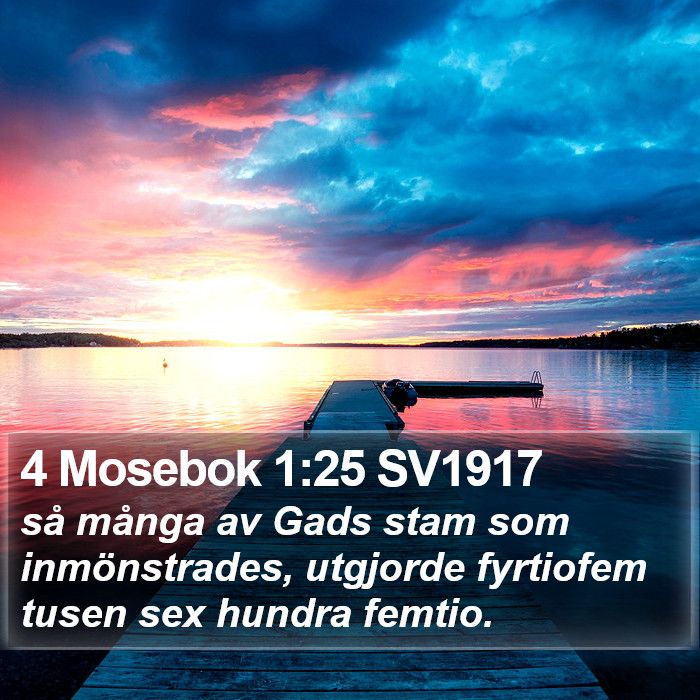 4 Mosebok 1:25 SV1917 Bible Study