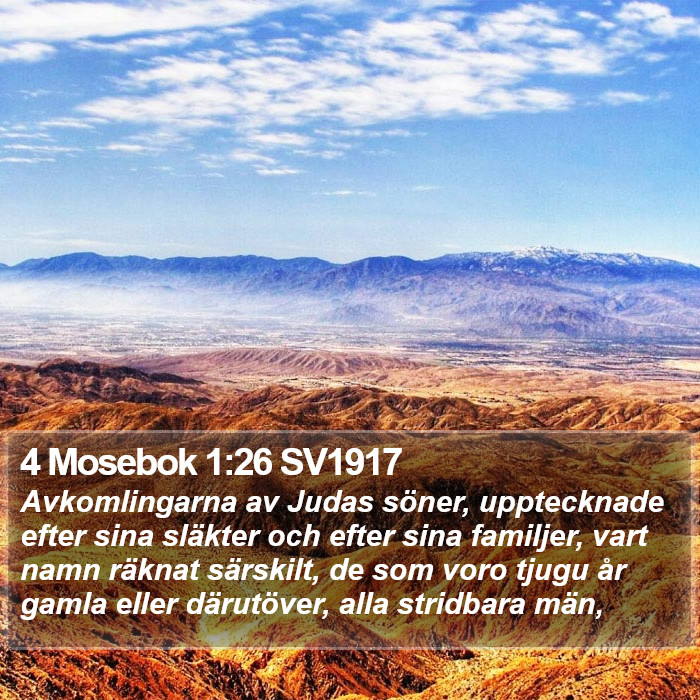 4 Mosebok 1:26 SV1917 Bible Study